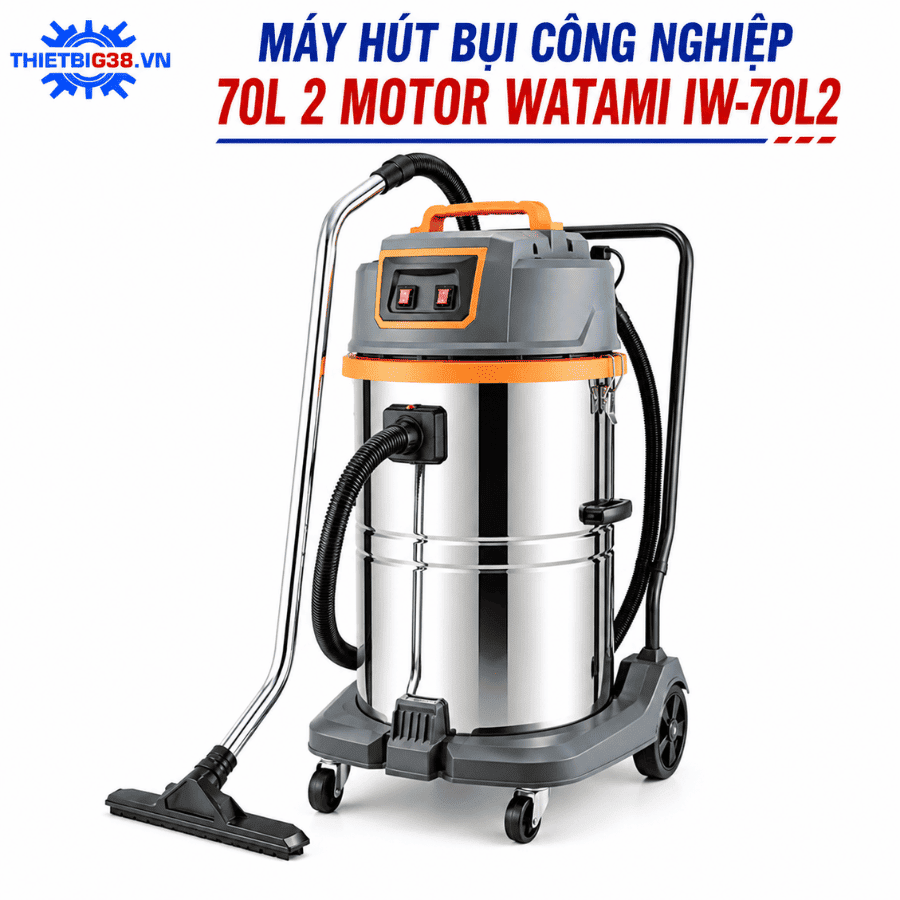 Máy hút bụi công nghiệp 70L 2 Motor WATAMI IW-70L2